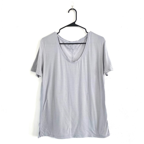 Lululemon Not So Basic Scoop Neck Striped Tee 10 - Picture 3 of 7